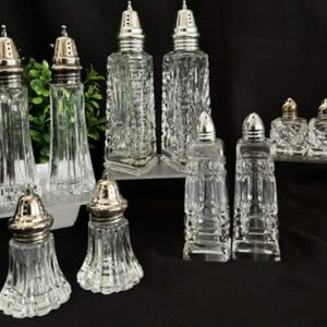 ヴィンテージ HB シルバー ソルト＆ペッパー アンティーク Vintage glass salt and pepper - Etsy 日本
