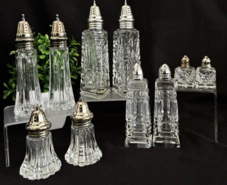 ヴィンテージ HB シルバー ソルト＆ペッパー アンティーク Vintage glass salt and pepper - Etsy 日本