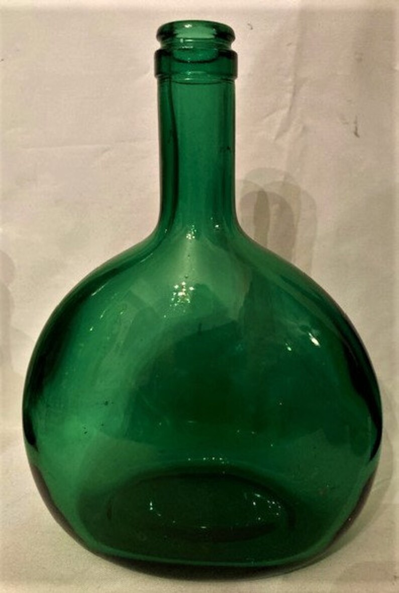 Vintage Decorative Colored glass bottles Horizontal Ribbed Etsy