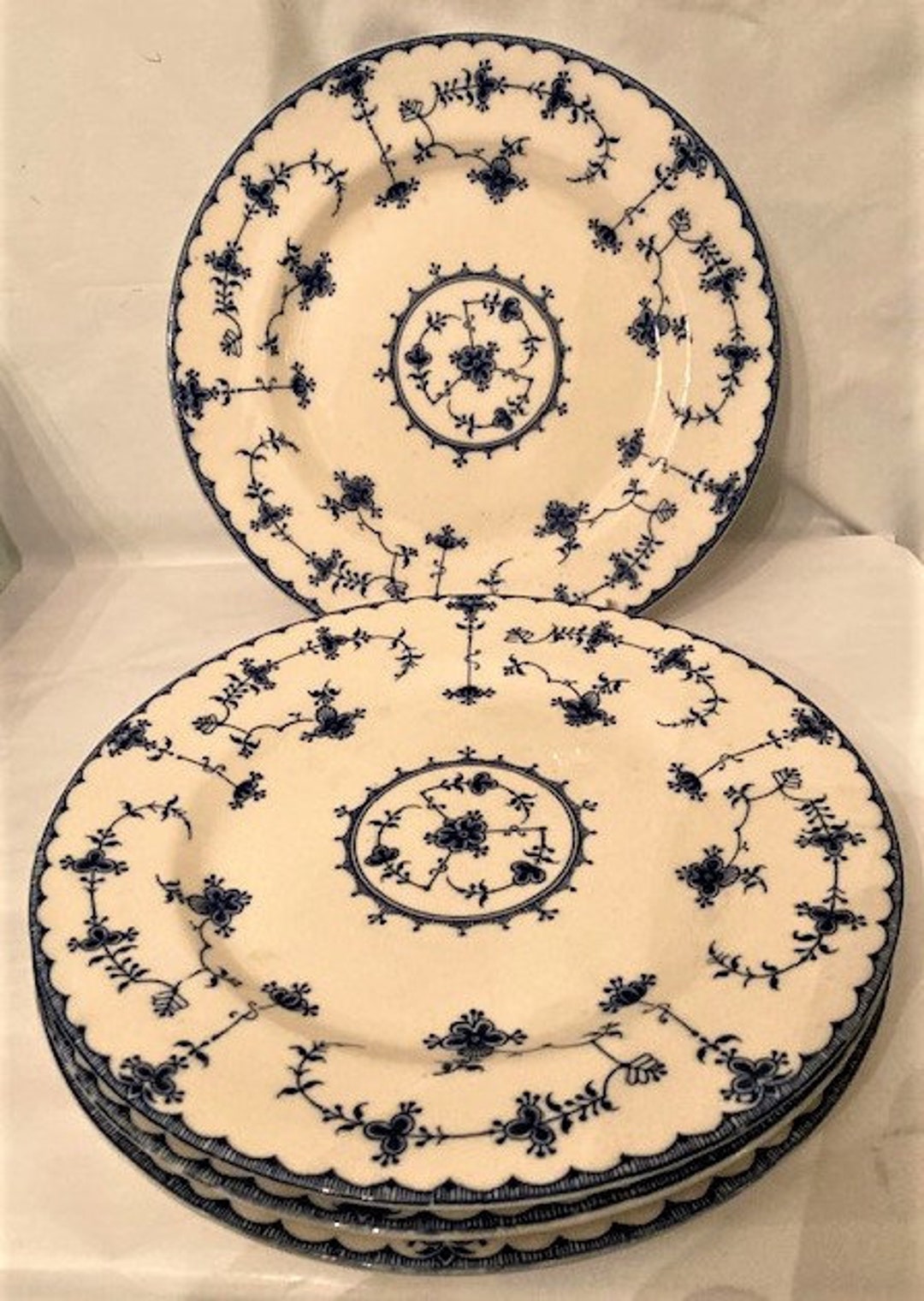 Vintage Delft Blue Dinner Plate by Maruta Denmark Style Blue Etsy