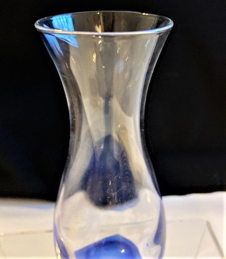 Vintage Cobalt Blue Square Base Glass Vase by Bormioli Rocco Etsy