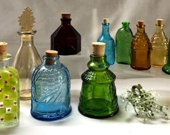 Vintage Wheaton Collection Variety Style/Size and Colors-Miniature Bitters Bottles-Teardrop Shape-Pok Dots-Home Decor-Collectors-USA-Taiwan