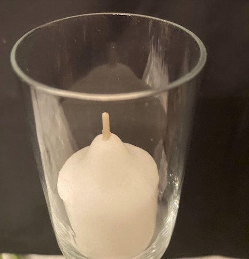 Vintage Tall Long Stemmed Clear Glass Votive Holder & Large Etsy