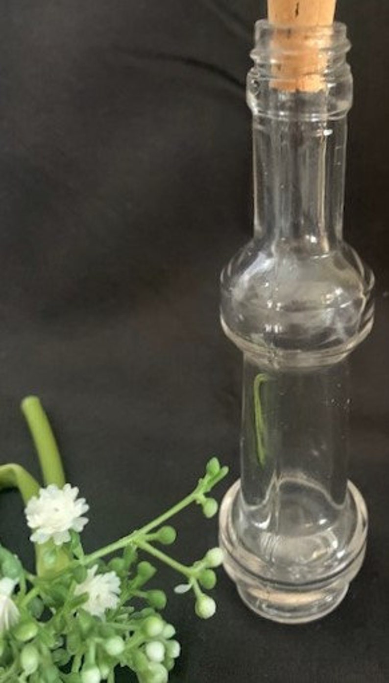 Decorative Hammered Glass Bottles With Stoppers 6 875X2 625 In at