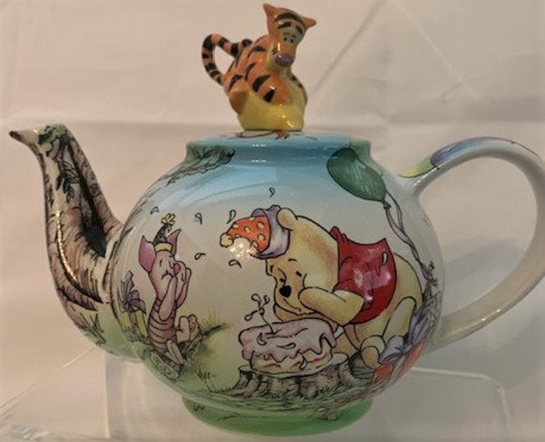 Vintage "Pooh's Birthday Party" Collection Disney Character Teapot by Collection Limited Production- Mint-Collection-Rare