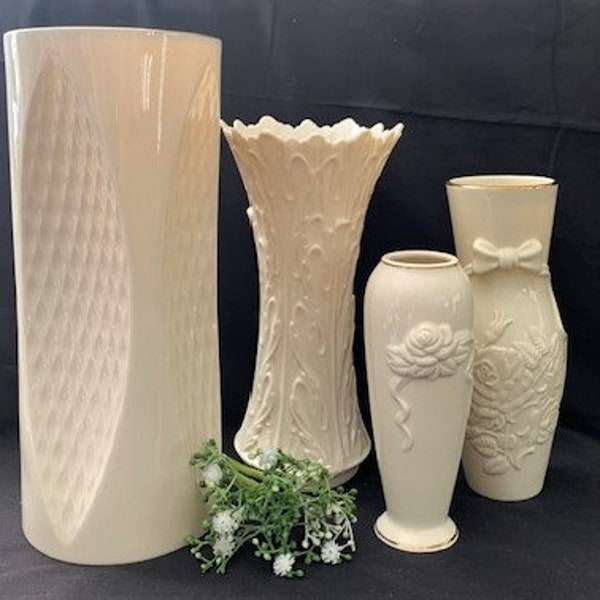 Vintage Lenox Bone China Vases Collection Sizes and Styles Variety with 24 K Gold Trim- Retired- Home Decor