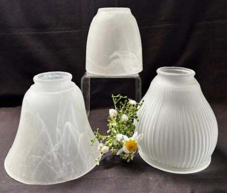 Vintage Vielfalt Weißer Milchglas Marmor Design Lampenschirm & Milchglas Runder Gerippter Design Lampenschirm-Wohnkultur-Ersatz
