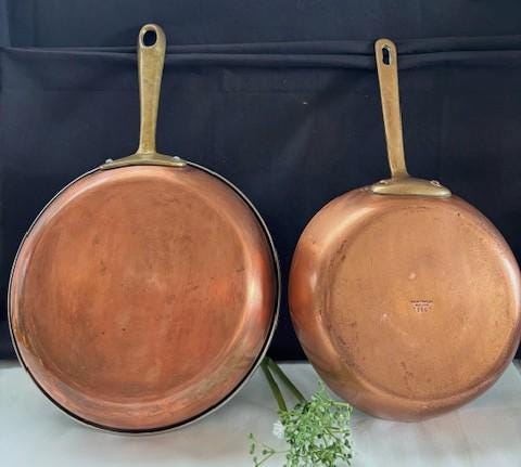 Vintage Philippe Lafrance Copper Tin Lined Medium Sauté Pan