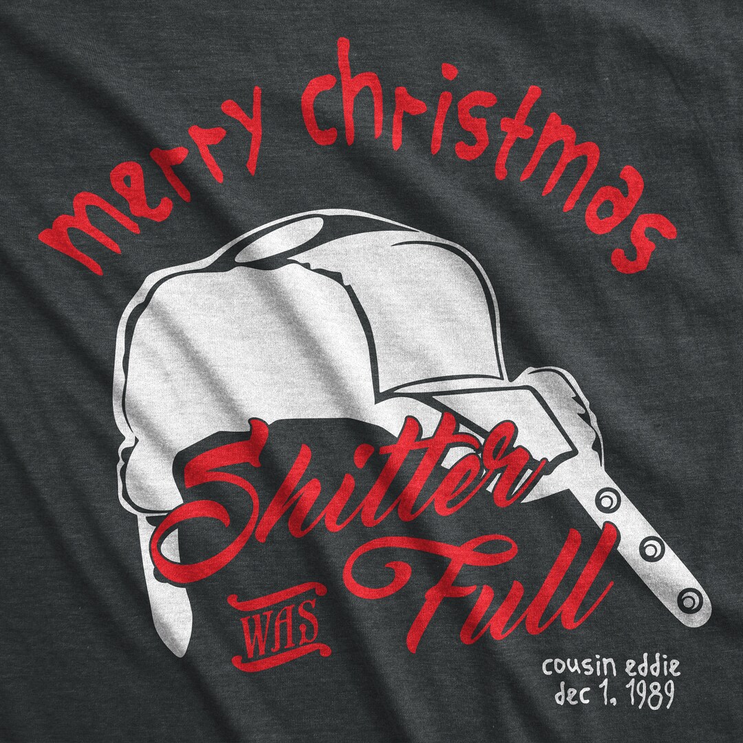 T-Shirt Divertente Merry Christmas Shitters Full 100% Cotone - Foto 6