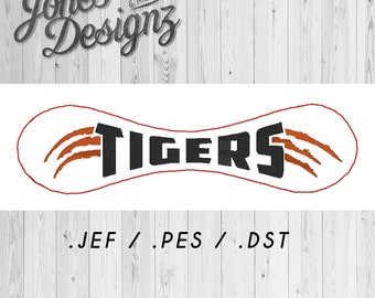 Custom Embroidery Tiger Baseball Design