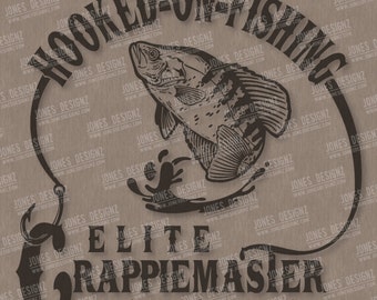 Crappie Master, SVG, EPS, DXF, Vector, Digital Download, Mancave Design