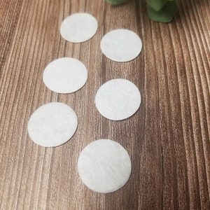 Large white refill felt pads for essential oil diffuser necklace pockets. Refill oil pads.