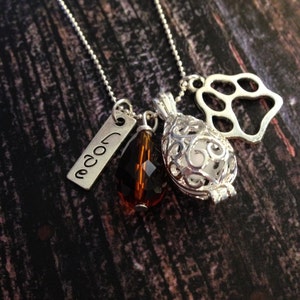 Pet Paw Love Diffuser Necklace