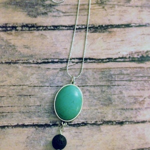 Turquoise Lava Diffuser Necklace
