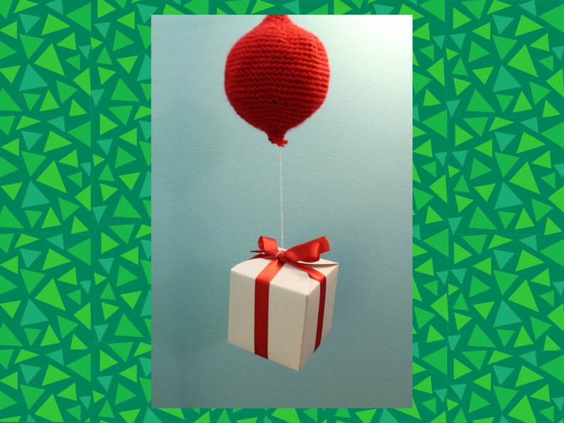 Animal Crossing Inspired Crochet Present Balloon Gift Etsy