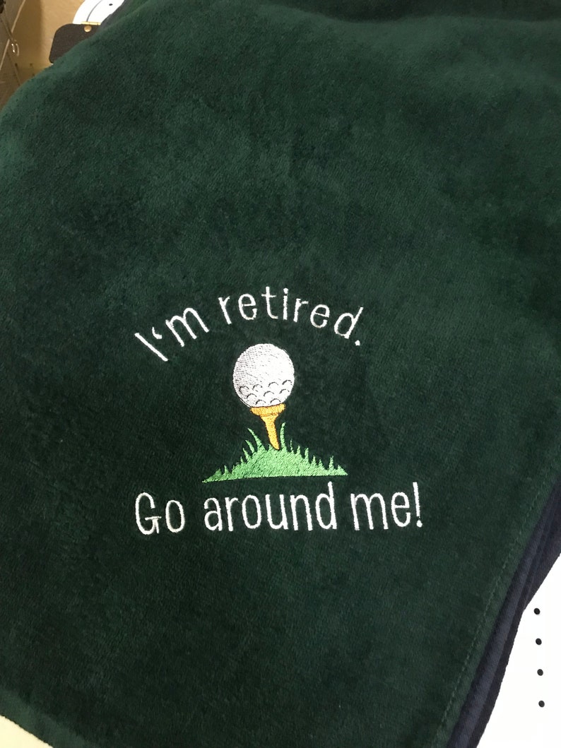 Personalized Machine Embroidery Golf Towel Etsy