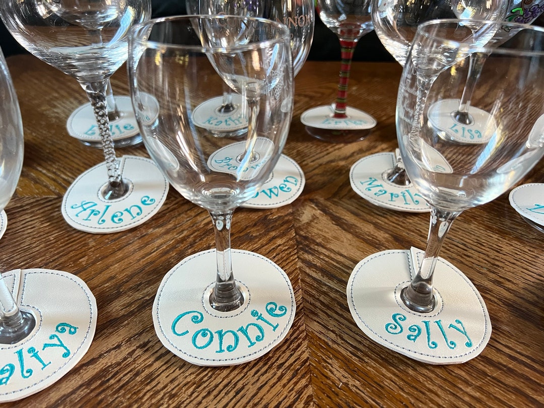 Wine Glass Name Tags Etsy