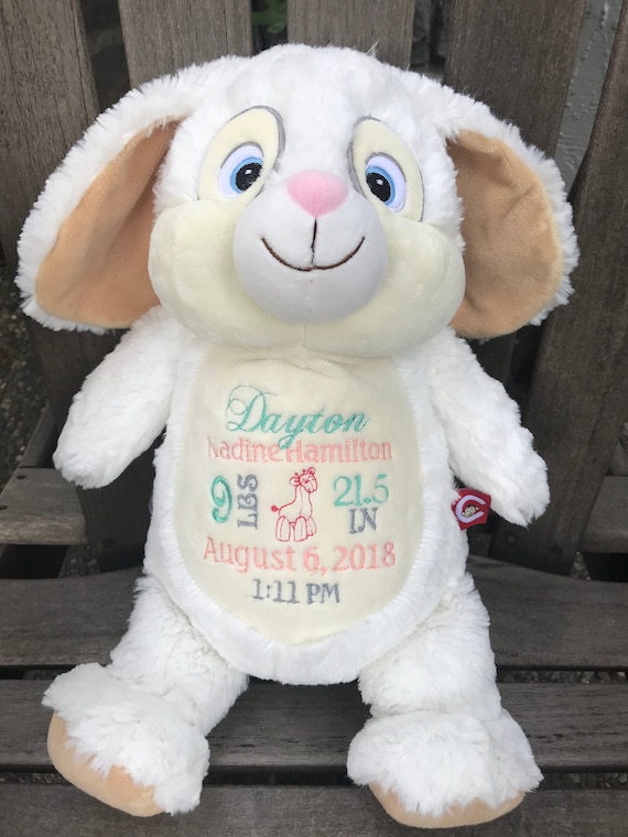 Machine Embroidered Stuffed Animals 