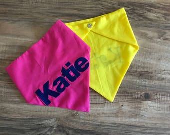 Dog Puppy Bandana Monogram Name Personalized Snap Custom