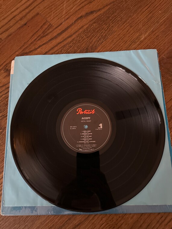 Accept Metal Heart Vinyl LP 1985 Heavy Metal Record RCA Original