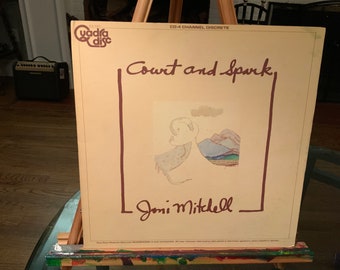 Joni Mitchell Court and Spark QuadraDisc Vinyl LP 1975 Asylum CD-4 Disco cuadrafónico