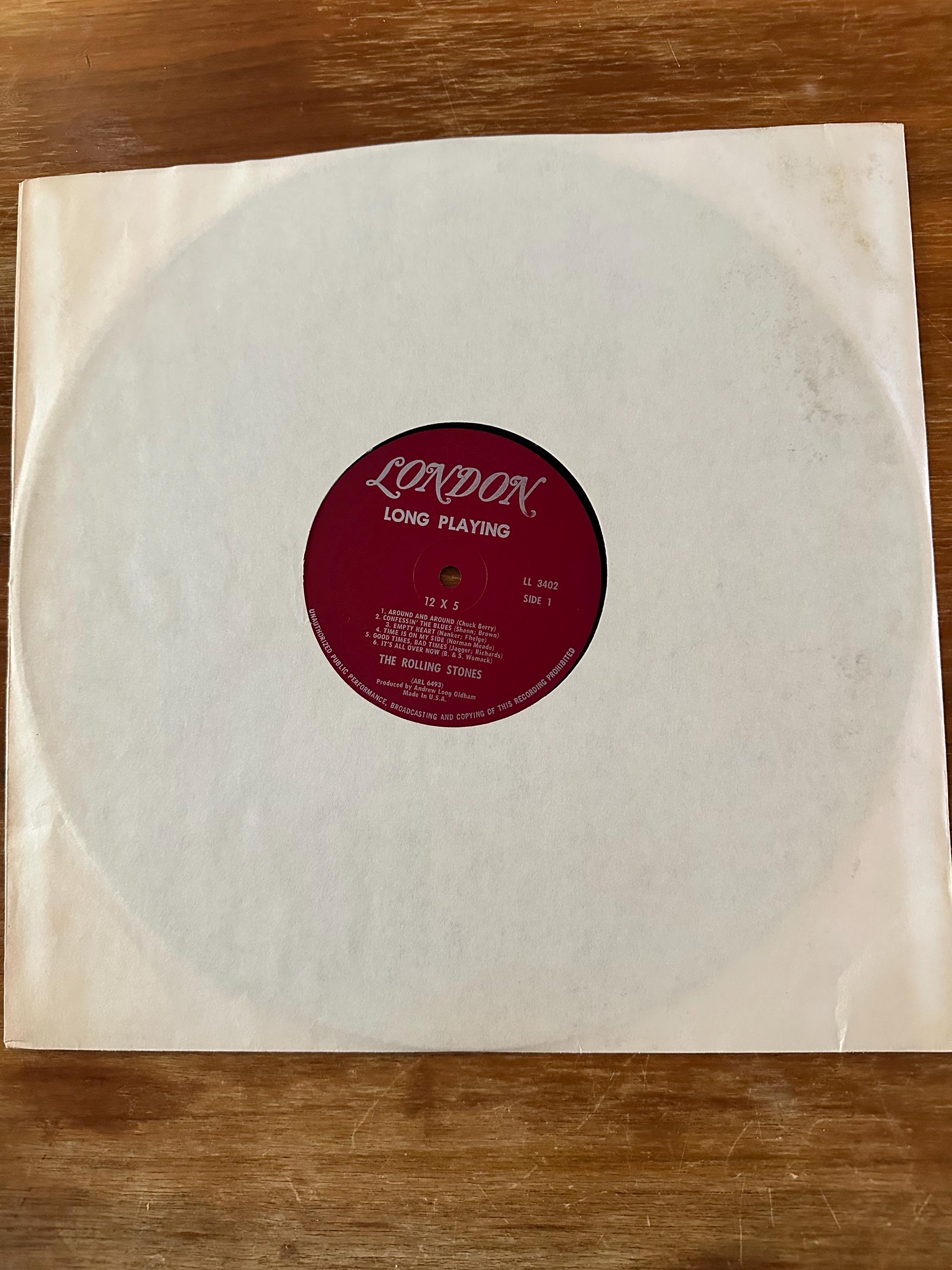 Rolling Stones 12 X 5 Vinyl LP, 1964 MONO First Pressing - Etsy