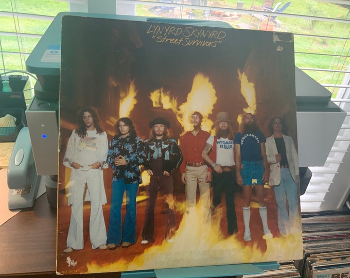 lynyrd Skynyrd vinyl record album “STREET SURVIVORS” original gatefold flames pressing