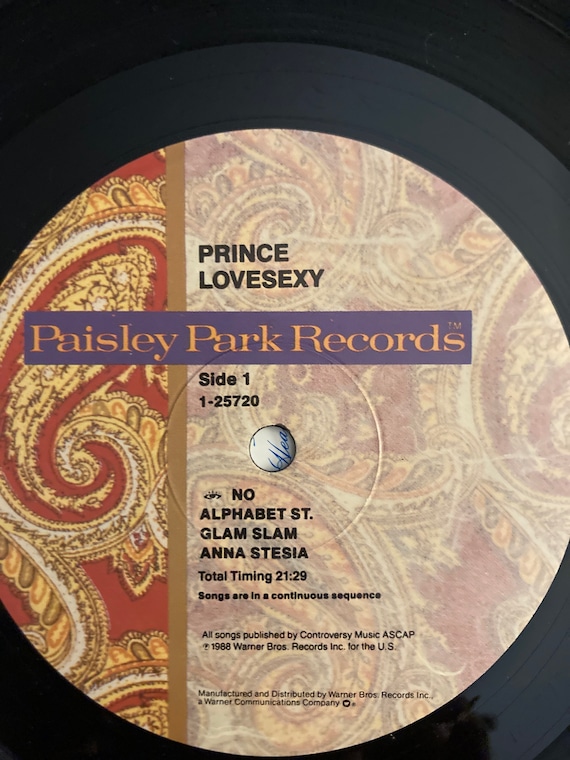 Prince Lovesexy 1988 Vinyl LP | Paisley Park Pressing | Vintage