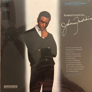 Johnny Mathis vinyl record album &quot;Romantically, Johnny Mathis&quot;