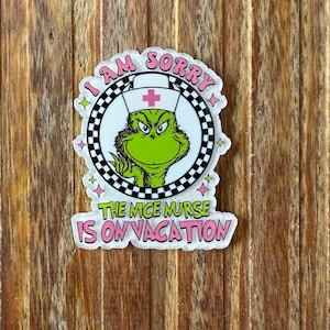 Grinchy Nurse Acrylic Flatback