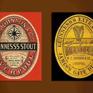 Imágenes de la marca Guinness Stout vintage: Publicidad de alcohol restaurada (descarga digital) imagen 7
