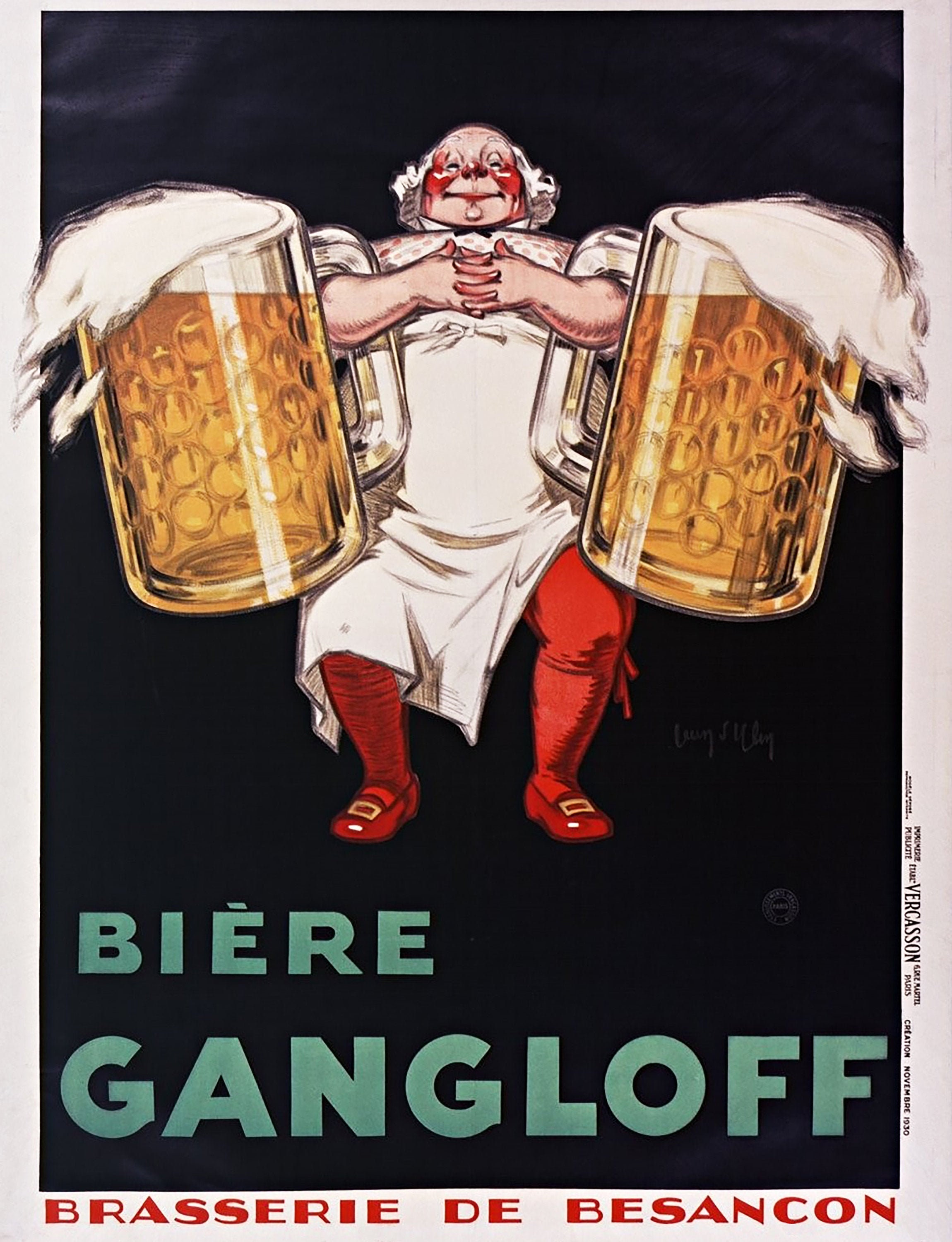 Vintage Beer Poster Biere Gangloff by Jean D'ylen Etsy Canada