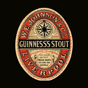 Imágenes de la marca Guinness Stout vintage: Publicidad de alcohol restaurada (descarga digital) imagen 2