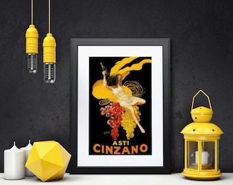 Póster vintage de Cinzano Asti de Cappiello, 1910 (descarga digital)