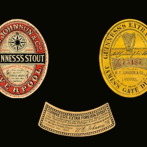 Imágenes de la marca Guinness Stout vintage: Publicidad de alcohol restaurada (descarga digital) imagen 1