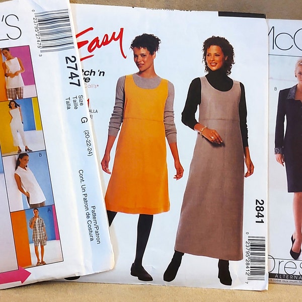 Curvy body patterns (3 total) - McCall's 2471/2747/2841 - Sizes 20-24