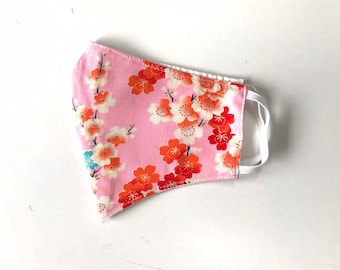 Stunning Fine Cell Work washable face masks made from vintage kimono , fully lined with cotton.