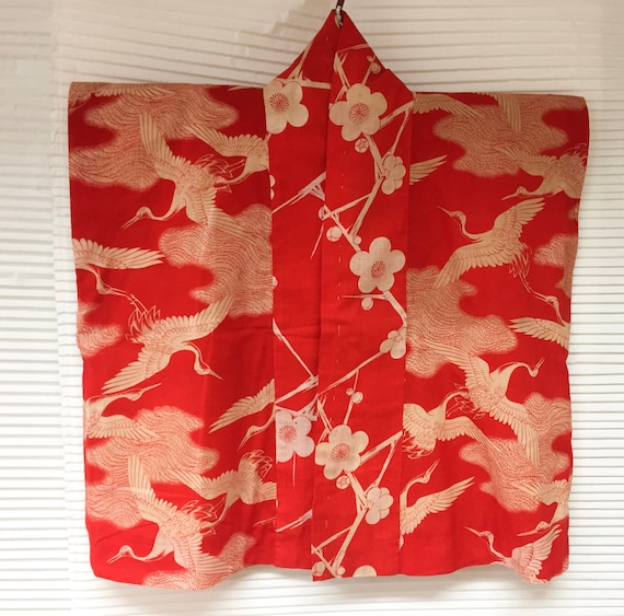 Antique Crane and Cherry Blossom Waistcoat