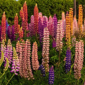 5 Russell Mix Lupine plants in 3 Inch pots.