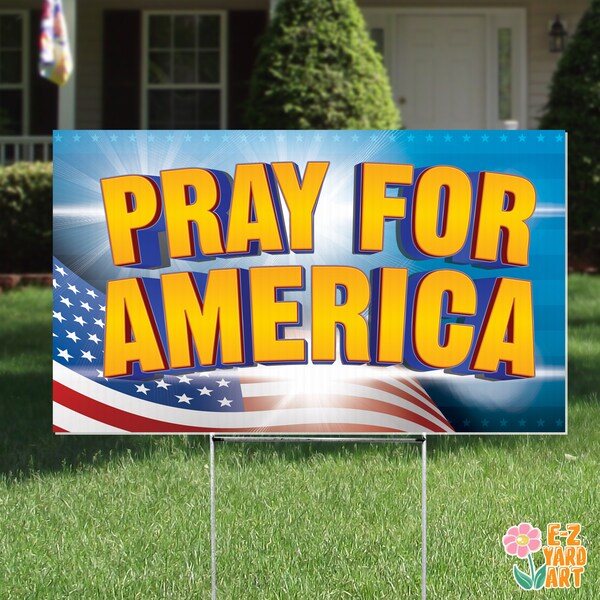Pray for America Yard Signs Etsy