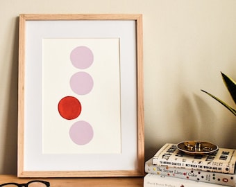 Odd round out — Midcentury art, minimalist painting, midcentury modern art, color block painting, geometric painting