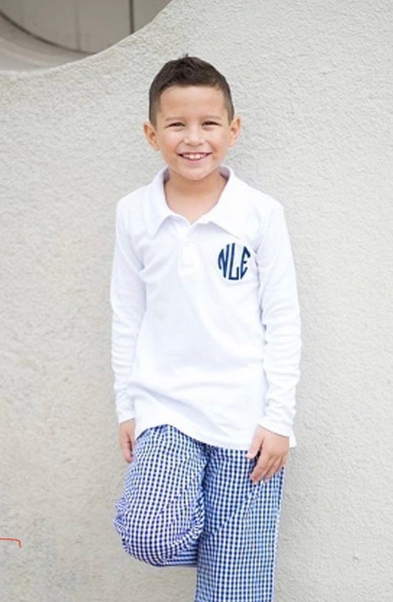 Monogrammed White Polo Set for Boys Personalized Polo Shirt | Etsy