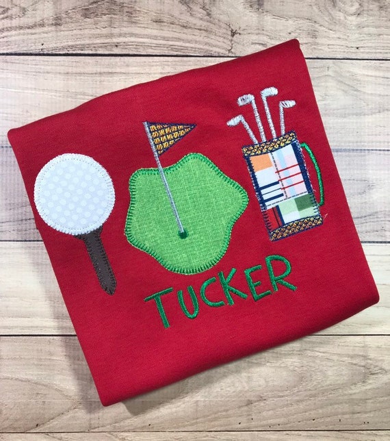 Golf Trio Golfclubs Putting Green Personalized Embroidered | Etsy