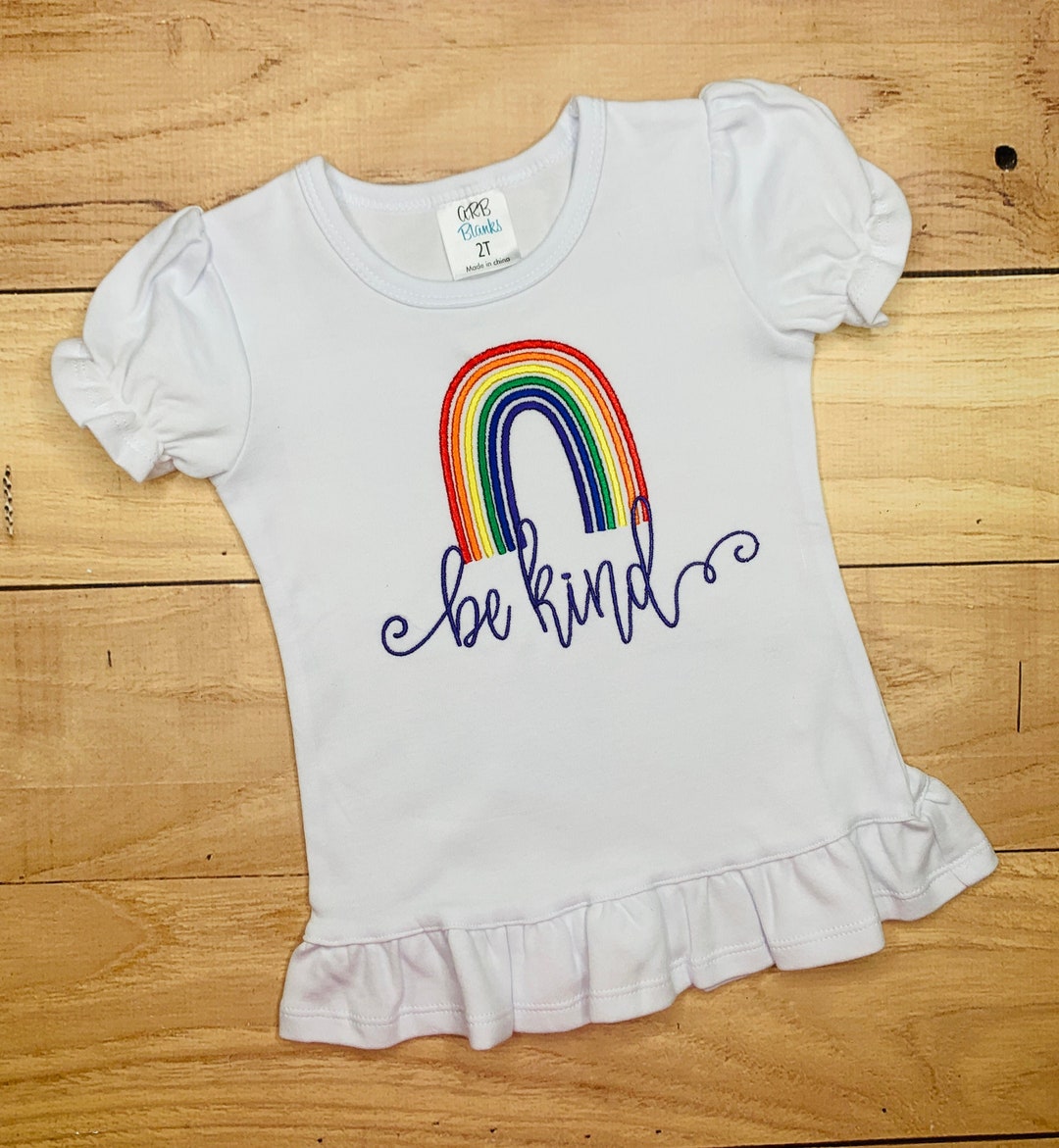 Be Kind Shirt for Girls Rainbow Shirt Be Kind Tshirt Be Etsy
