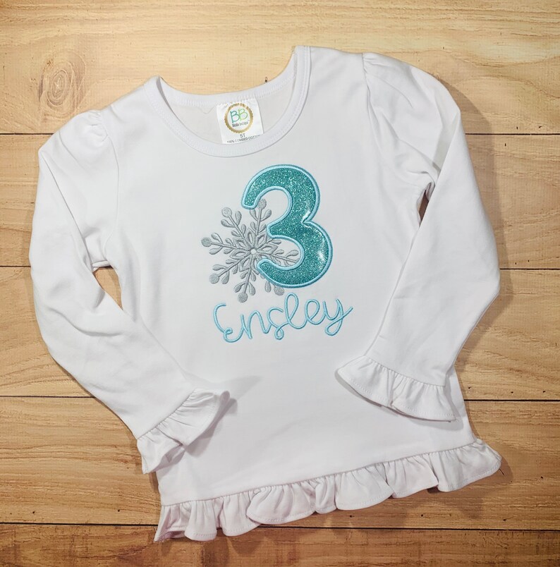 Personalized Age Birthday Top Birthday Girl T-Shirt - 2nd, 3rd, 4th, 5th, 6th, 7th, 8th Birthday Shirt For Girls, Cotton Short Sleeve Tee Birthday Party Shirt For Girls