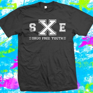 Straight Edge Drug Free Youth - T Shirt - 4 colour options - Small to 3XL image 1