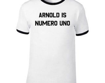Arnold Is Numero Uno Pumping Iron - T Shirt - Small to 2XL - Gym Body Building