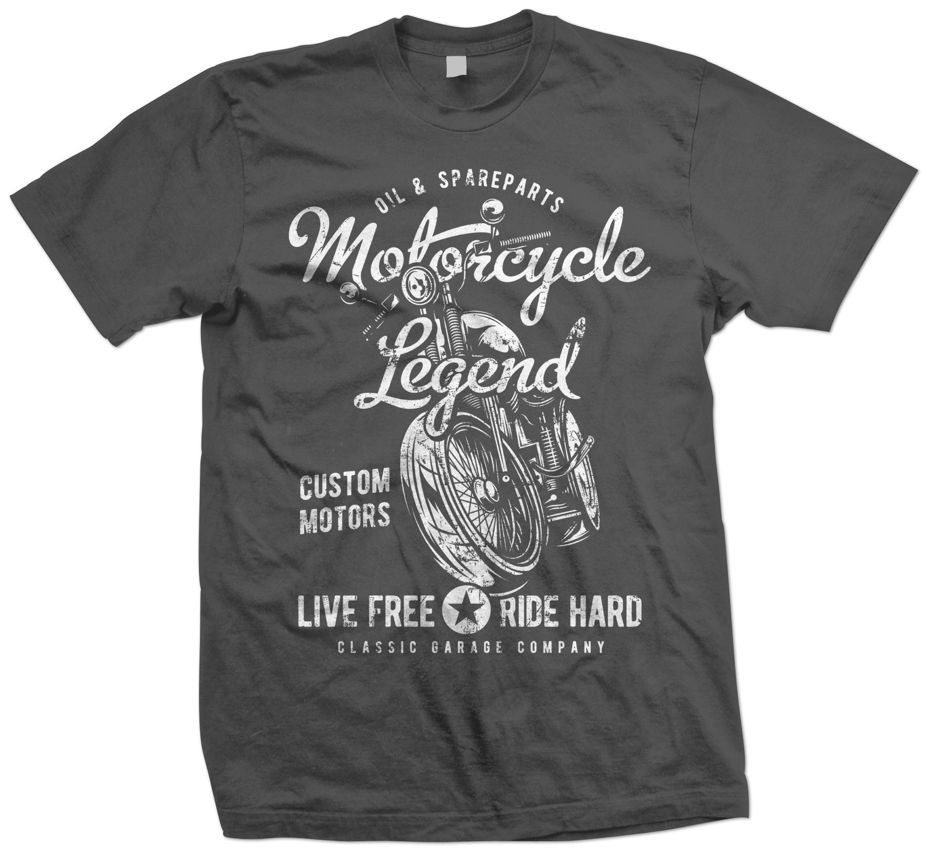 Motorcycle T Shirt Motorcycle Legends, Live Free, Ride Hard Biker T