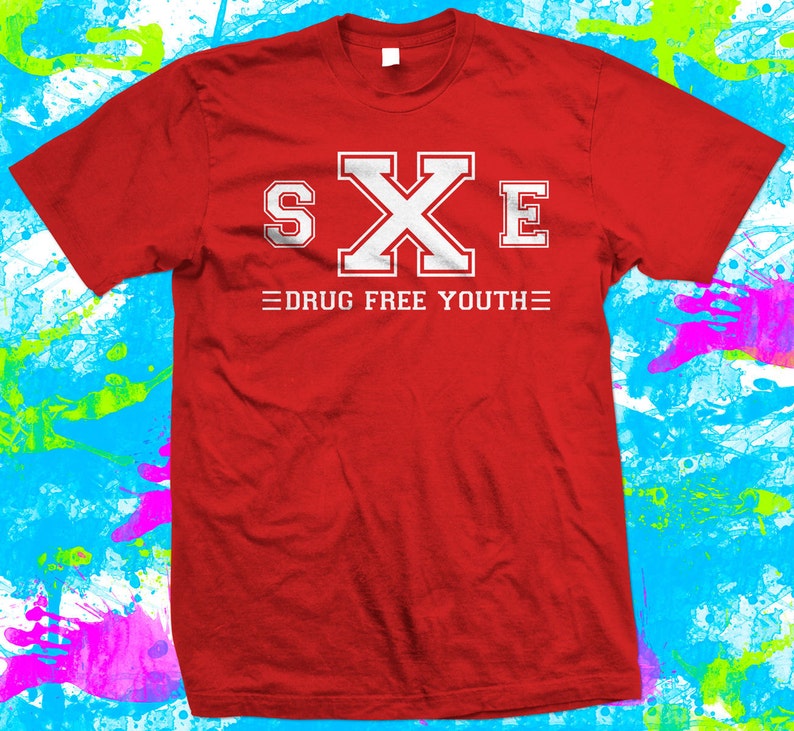 Straight Edge Drug Free Youth - T Shirt - 4 colour options - Small to 3XL image 5