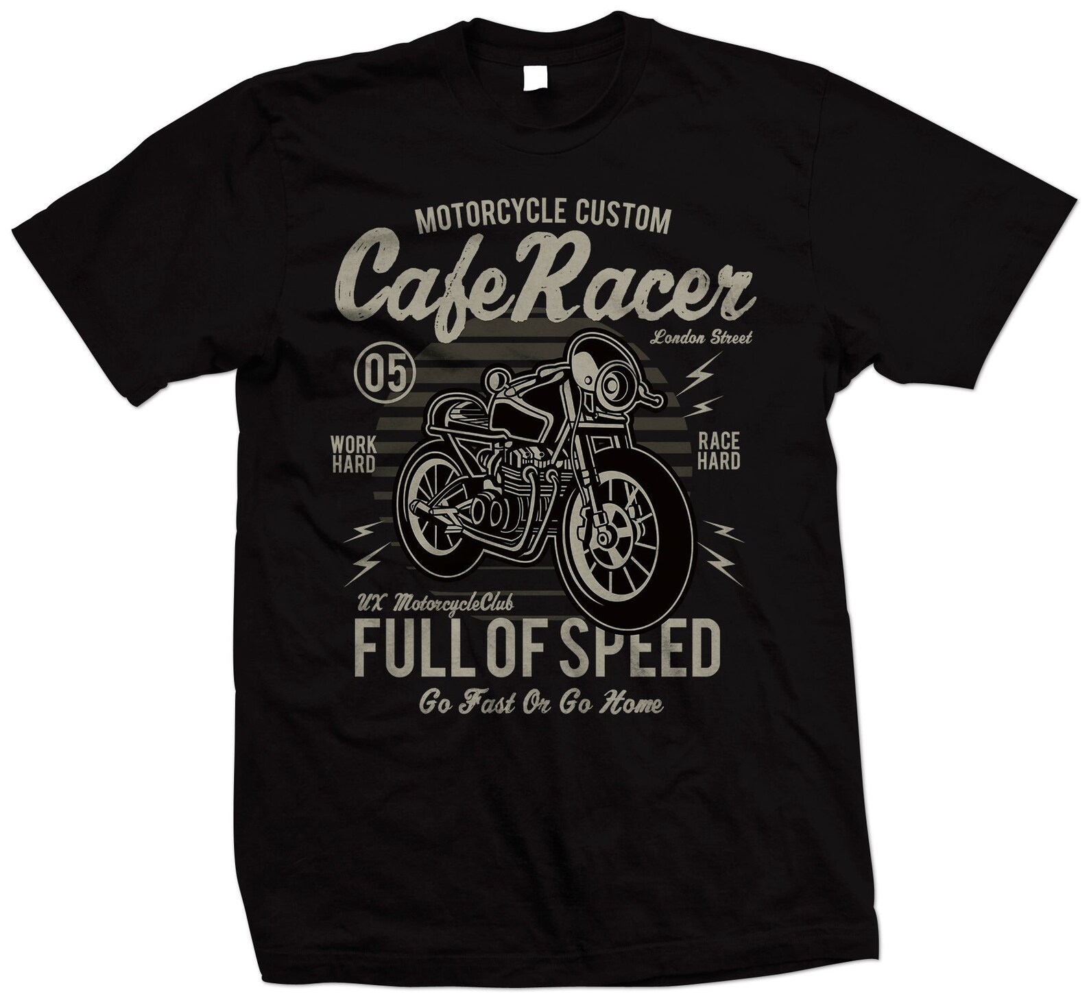 Cafe Racer Custom Motorcycle T Shirt Go Fast or Go Home Great Gift for ...